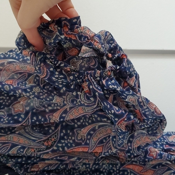 NWT Adley tiered floral boho maxi dress puff sleeve size 3x - Picture 5 of 8